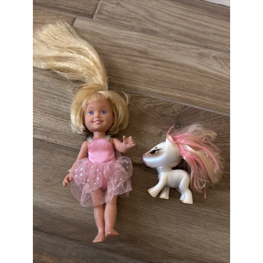 Bratz 2005 Pony & 1980s Playskool Dolly Surprise Pink Doll Lot Vintage Toys